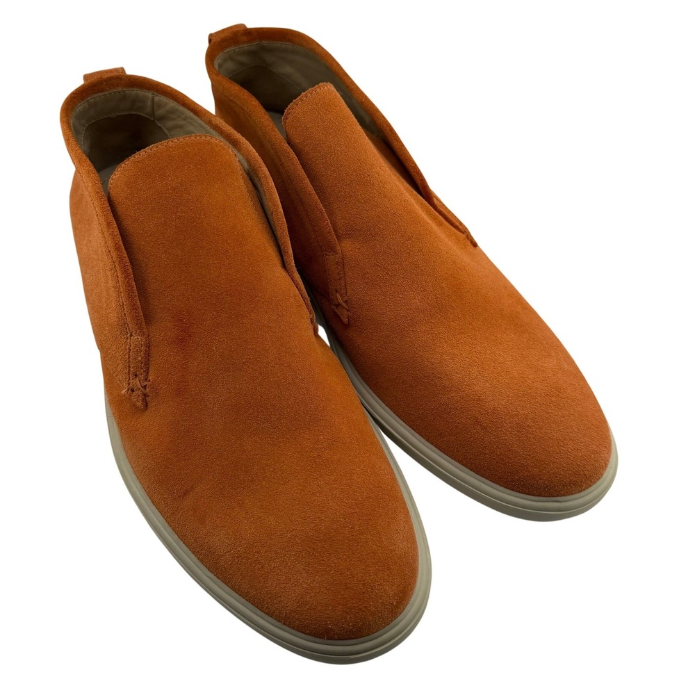Peter Millar Collection Suede Chukka Sneakers Mens 9 Orange‎ Excellent MS22RF07